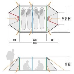 Tatonka Tunnelzelt Buffin 4 Light Oliv -Professionelles Outdoor-Ausrüstungsgeschäft 30611 8