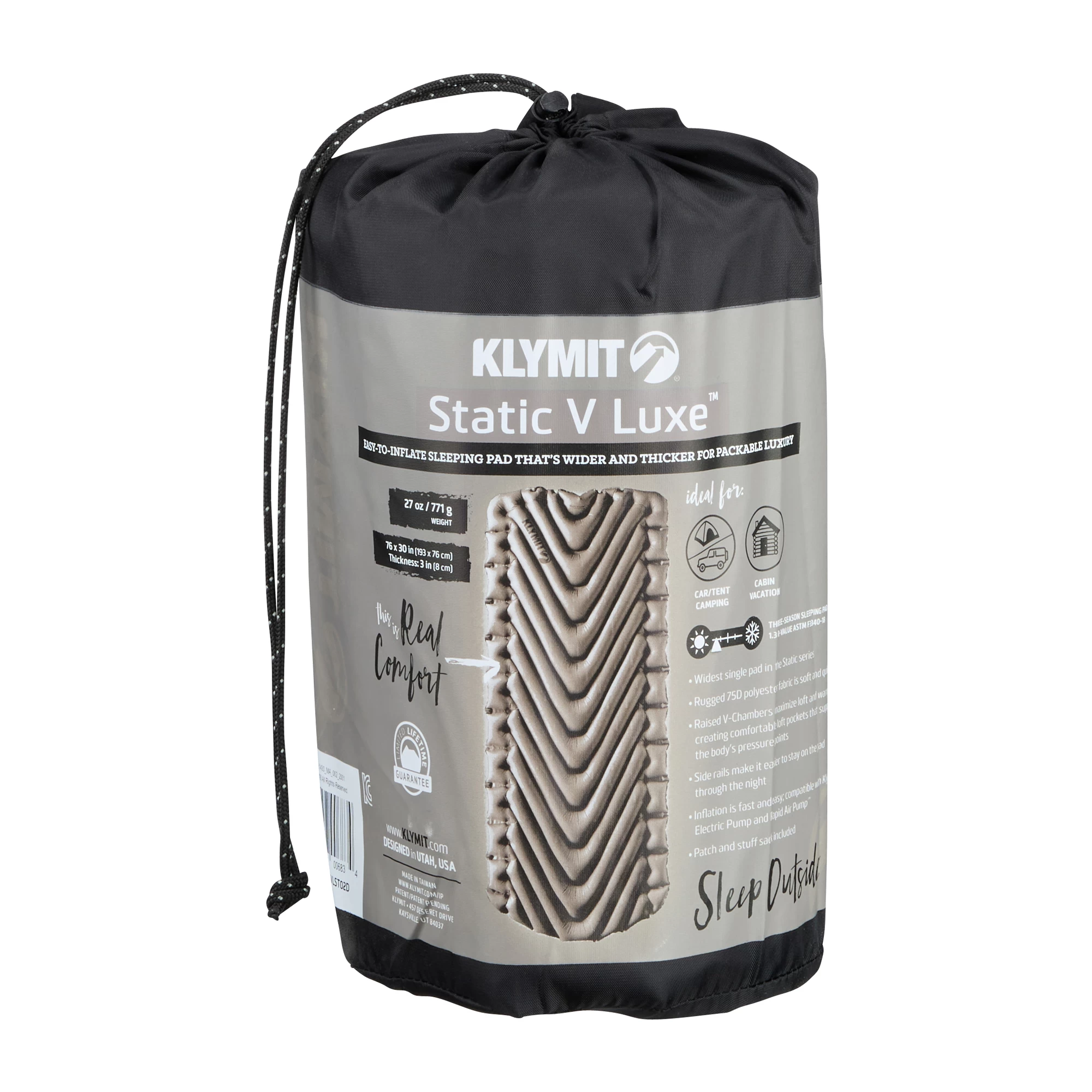 Klymit Isomatte Static V Luxe Steingrau 3 Klymit Isomatte Static V Luxe Steingrau – Bild 3
