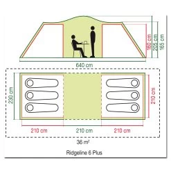 Coleman Zelt Ridgeline 6 Plus Oliv -Professionelles Outdoor-Ausrüstungsgeschäft 33070 2