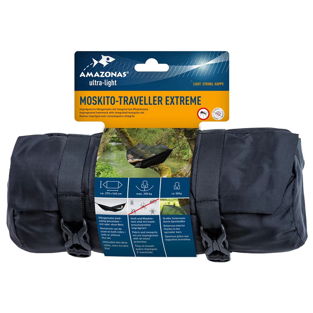 Amazonas Hängematte Moskito Traveller Extreme Schwarz 3 Amazonas Hängematte Moskito Traveller Extreme Schwarz – Bild 3