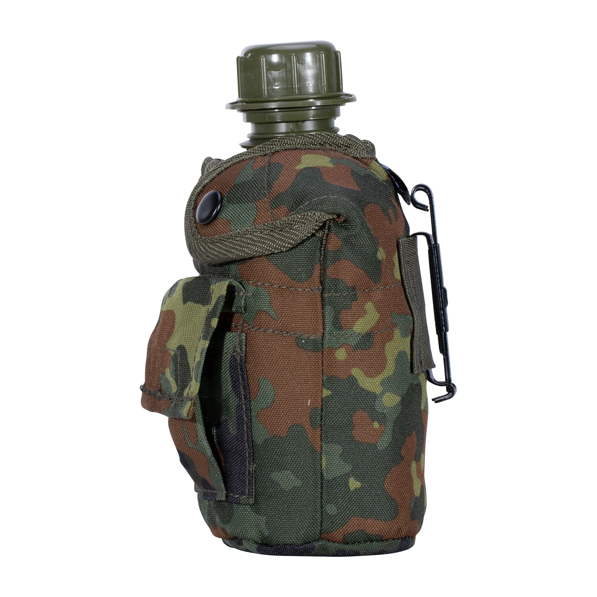 Mil-Tec Feldflasche 1 Qt. Mit Becher Und Hülle Flecktarn – Bild 2