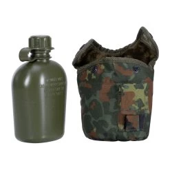 Mil-Tec Feldflasche 1 Qt. Mit Becher Und Hülle Flecktarn -Professionelles Outdoor-Ausrüstungsgeschäft 34028 4 Feldflasche 1 qt mit Becher und H lle flecktarn Zubeh r