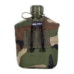 Mil-Tec Feldflasche 1 Qt. Mit Becher Und Hülle Woodland -Professionelles Outdoor-Ausrüstungsgeschäft 35170 2 Feldflasche 1 qt mit Becher und H lle woodland R ckansicht