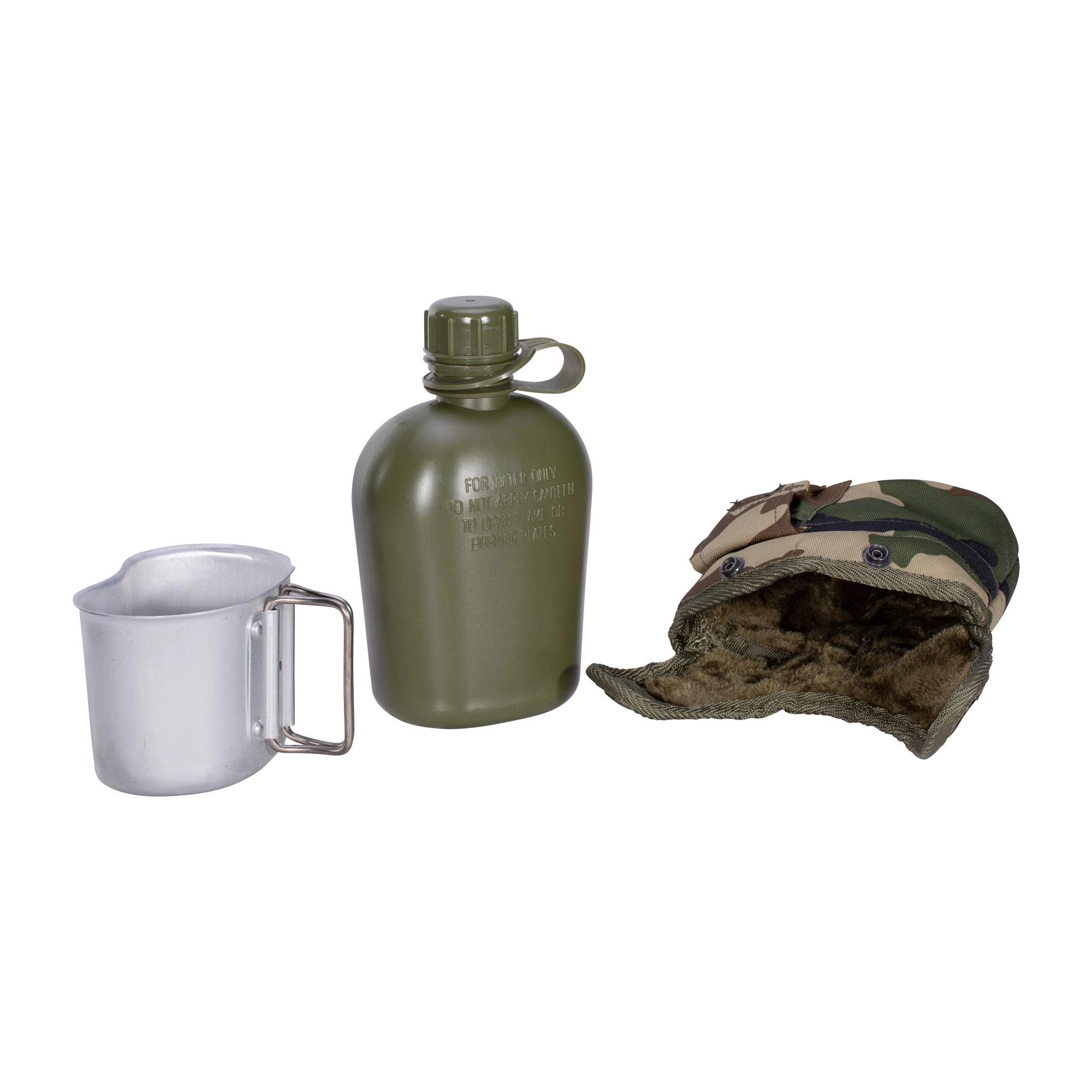 Mil-Tec Feldflasche 1 Qt. Mit Becher Und Hülle Woodland – Bild 6