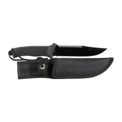 Mil-Tec Kampfmesser Schwarz -Professionelles Outdoor-Ausrüstungsgeschäft 38520 3 Mil Tec Kampfmesser schwarz Seitenansicht Zubeh r