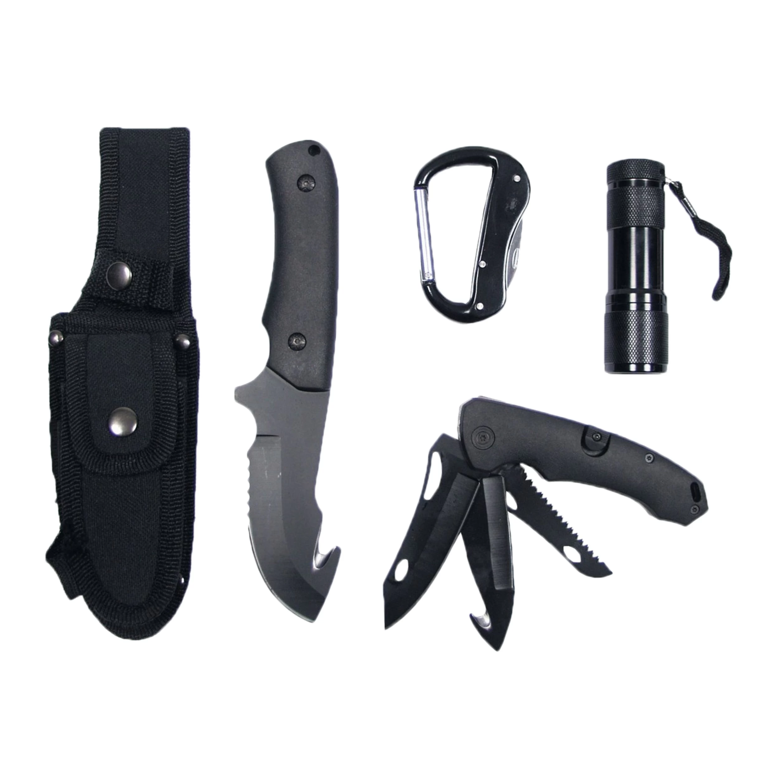 Messerset Mit LED-Taschenlampe Schwarz 2 Messerset Mit LED-Taschenlampe Schwarz – Bild 2