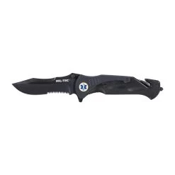 Mil-Tec Rettungsmesser Pocket Knife 440/G10 Schwarz
