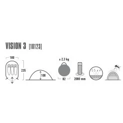 High Peak Popup Zelt Vision 3 Grün Phantom -Professionelles Outdoor-Ausrüstungsgeschäft 41682 7