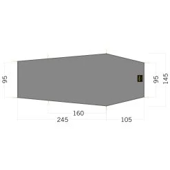 Tatonka Zeltunterlage Floor Sheet LT Gargia 2 Steingrau Oliv