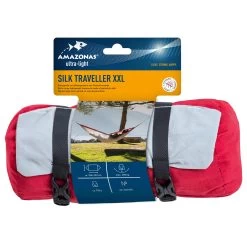 Amazonas Hängematte Silk Traveller XXL Grau Rot -Professionelles Outdoor-Ausrüstungsgeschäft 78074 2
