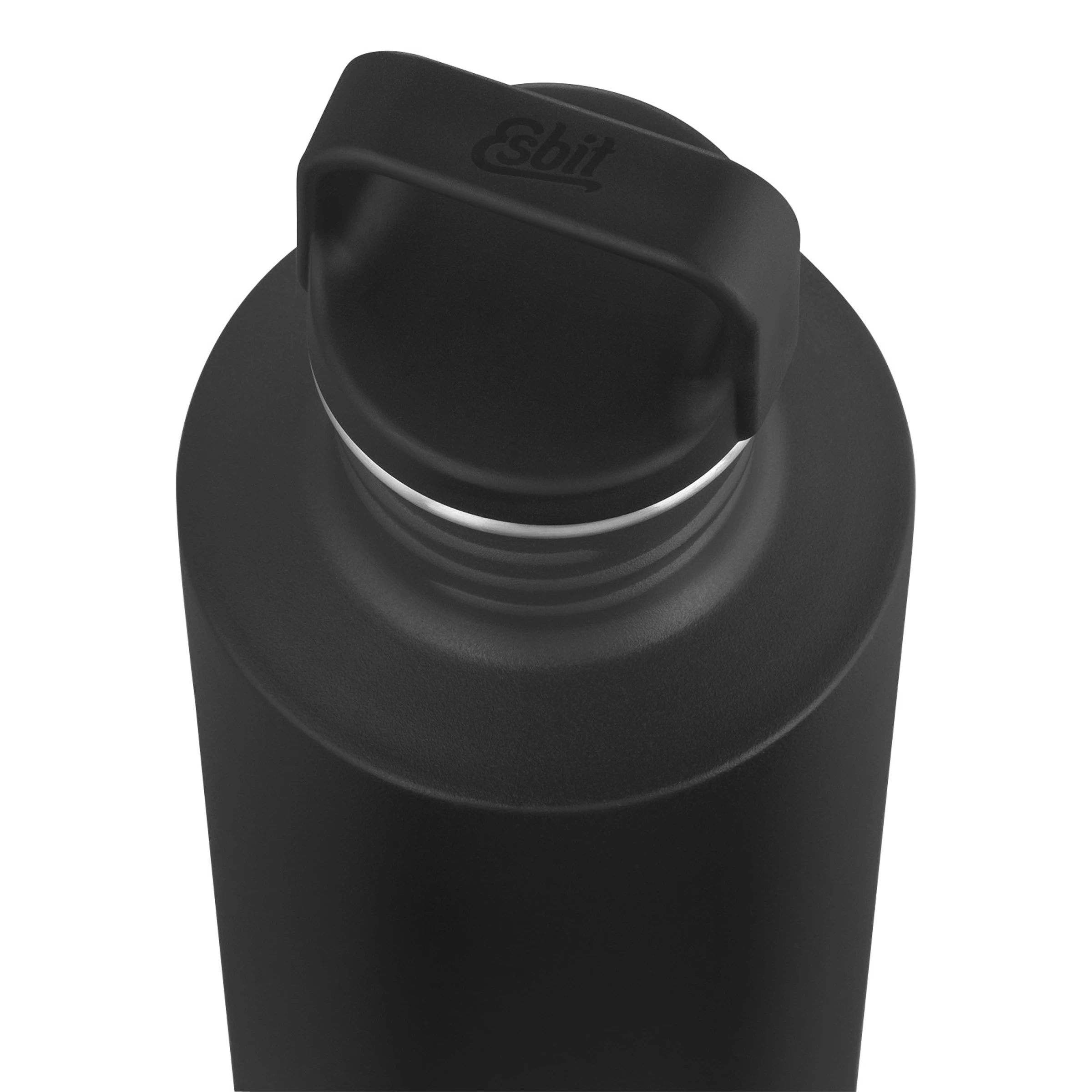 Esbit Trinkflasche Sculptor 1 L Edelstahl Schwarz 2 Esbit Trinkflasche Sculptor 1 L Edelstahl Schwarz – Bild 2